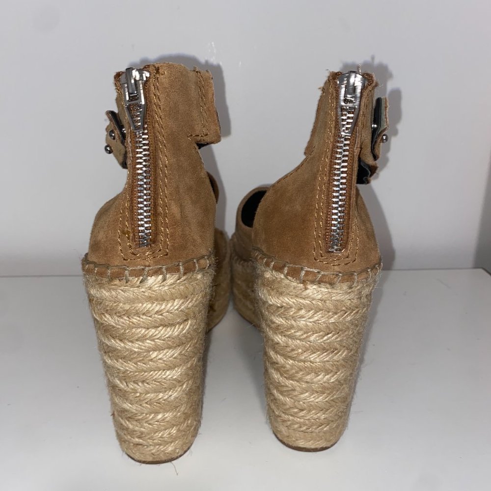 Dolce Vita Tan Straw Espadrille Wedge Sandal Gem